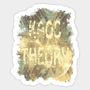 Kaos theory on beige messy kaleidoscope Sticker